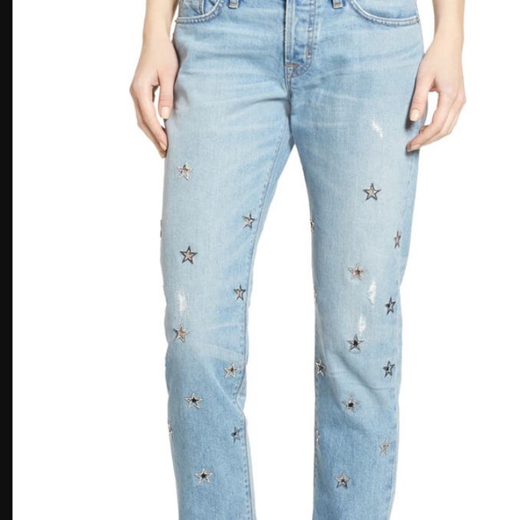 Hudson Riley crop relaxed straight fit jeans - Picture 1 of 12